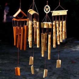 Decorative Objects Figurines Bamboo Wind Chimes Pendant Balcony Home Decor Antique Windbell Handmade Windchime Hanging Crafts 230508