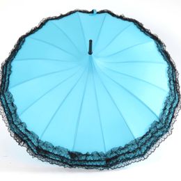 Umbrellas Designer Lace Umbrella Women Luxury Large Long Umbrella Outdoor Uv Protection Parasol Przeciwsloneczny Rain Gear GXR35XP 230508