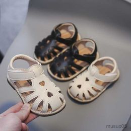 Sandals Baby Girls Sandals 2023 Summer Children Casual Beach Shoes Comfortable Kids Anti-Slippery Infant Sandals Love Princess Shoes