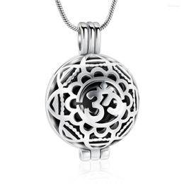 Pendant Necklaces Stainless Steel Keepsake Cremation Jewelry For Men Mini Ball Urn Necklace Waterproof Memorial Ashes Holder Carved