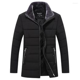 Men's Down Winter Jacket Men Black Thick Parka Warm Coat For Man Casual Clothes Turn-down Collar M-4XL