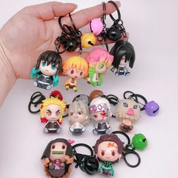 10 Q version Ghost Killer Blade Bell Keychain Pendant Gifts Handmade Toys Wholesale for Anime Surrounding Pendant