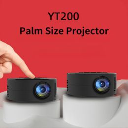 YT200 LED Mobile Video Mini Projector Home Theater Media Player Kids Gift Cinema Wired Same Screen Projector For Iphone Android