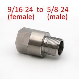 9/16-24 Female To 5/8-24 Male Fuel Philtre Adapter Stainless Steel Thread Adapter Solvent Trap Threads Changer SS Screw Converter