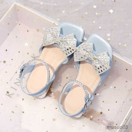 Sandals Girls Sequin Sandals New Children's High-heeled Shoes Girl Princess Crystal Cow Muscle Summer Sandals Kids