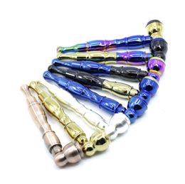Smoking Pipes Zinc alloy detachable length 115MM color pipe Ice blue antique copper rainbow color pipe