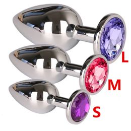 Anal Toys SML Metal Butt Plug Sex Tool for Women Men Couple Flirting Accessories Stainless Steel Annal Dilator Anal Toys Adult Sexy Shop 230508