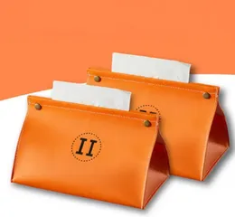 Retail Tissue Boxes & Napkins 1pc Practical Leather Box Fashion Paper Storage Container For Home Car