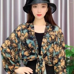 Scarves Chiffon Wrap Floral Print Loose Sun Protection Cardigan Beach Cover Up Tops Shawl Beachwear