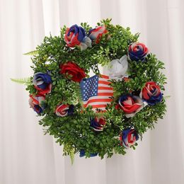 Decorative Flowers Idyllic Fourth Of July Wreaths Patriotic American Handmade Memorial Day Holiday Real Flower Petals For Weddings