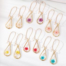 Dangle Earrings 1Pair Resin Sweet Flower Charm Fashion Women Drop For Girls Wedding Party Trendy Jewellery Gifts