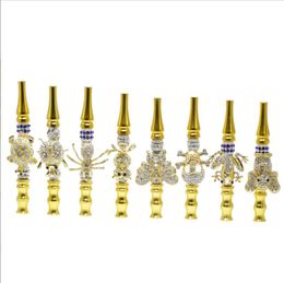 Smoking Pipes Hot selling new animal pipe zinc alloy metal pipe with diamond