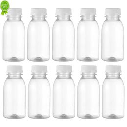 10pcs 250ml Transparent Water Bottle Plastic Beverage Bottles Household Kitchen Plastic Milk Bottle Beverage Bottle Sub-bottling