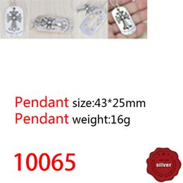 10065 Fashionable S925 Sterling Silver Retro Cross Flower Pendant Net Red Couple Creative Letter Dumbbell Personalised Classic Punk Hip Hop Style