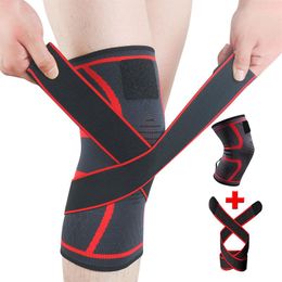 Knee Pads SKDK 1PCS Sports Pad Men Pressurised Elastic Support Fitness Gear Basketball Volleyball Brace Protector Crossfit