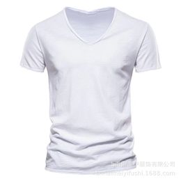 Men's T-Shirts Summer men's T-shirt ultra-thin quick dry breathable round neck solid color loose cotton short sleeve fashion men's top 230508