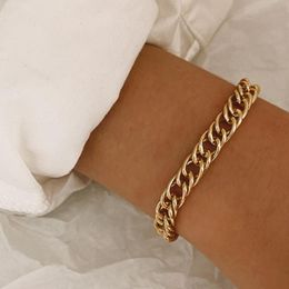 Tennis Bracelets Punk Golden Big Thick Chain Bracelet For Women Fashion Geometric Charm Link Chains Bangles Trendy Jewellery