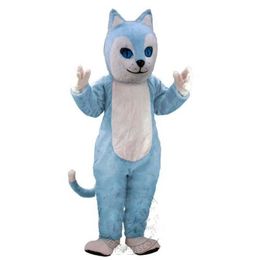 Factory sale Adult size Blue Cat Mascot Costume Fancy costume anime Custom fancy costume Halloween Christmas Birthday Dress
