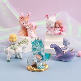 Blind box Cute Qualia Tsubomi Blind Box Cartoon Chinas Ancient Beast Figurine Collectible Toy Fun Decoration Holiday Gift Mystery Box 230506