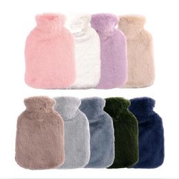 Winter Party Favors Hot Water Bottle with Soft Cover 1L PVC Explosion-proof Hand-warming Bags for Shoulder Pain and Hand Feet Warmer U0508