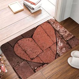Carpets Colorful Cute Hand Love Heart Bricks Lovely Sweets Doormat Rug For Living Room Bathroom Kitchen Anti-Slip Flannel Mat Carpet
