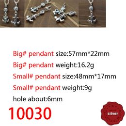 10030 Fashionable S925 Sterling Silver Vintage Cross Flower Pendant Net Red Boat Anchor Letter Personalised Classic Punk Hip Hop Style