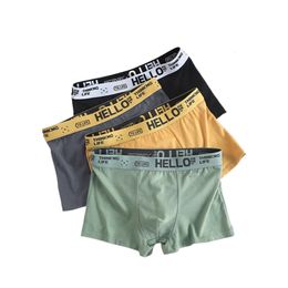 Underpants 4Pcs Mens Underwear Male Boxers Sexy Underpants Comfortable Breathable Fashion Boys' Panties Underwear Boxershorts Men 230508