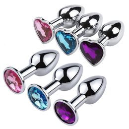 Anal Toys Mini Sexy Jelly Colour Metal Anal Plug Anal Dilator for Adult Men and Women Fun Flirting Masturbation Adult Toys Gay 230508