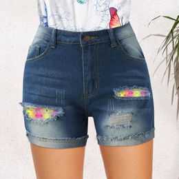 Active Shorts Women Summer Short Pants Sexy Jeans Slim Hole With Pockets Clothes Jean Rompers For Long Pant