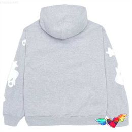 Erkek Hoodies Sweatshirts Gri Spder Kadın Beyaz Köpük Grafik Genç Tırnak Örümcek Hip Hop Sweatshirt Dünya Geniş Kazak