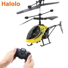 ElectricRC Aircraft RC helicopter drone with lights electric flying toys radio remote controlled aircraft indoor and outdoor games children's model gift 230506
