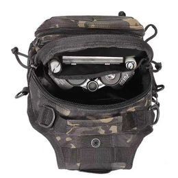 Backpacking Packs Military tactical army chest bag molle crossbody shoulder sling backpack outdoor hiking camping hunting daypack 600d P230510