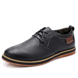 Scarpe basse da uomo di alta qualità casual nuove scarpe piatte in vera pelle da uomo Oxford moda scarpe eleganti con lacci scarpe da lavoro Sapatos