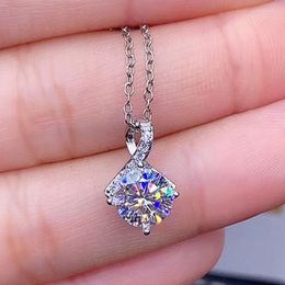Pendant Necklaces Modern Geometric Shaped Necklace With Brilliant Cubic Zirconia Luxury Trendy Women's Wedding Accessories Jewelry