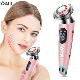 Face Massager RF enhancement RF massager EMS micro current enhancement skin care tightening massage beauty tool machine 230506