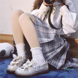 Dress Shoes Japanese Women's Jk Uniform Lolita Lace Cute Sweet Round Head Retro Girl Bear