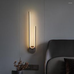 Wall Lamp Indoor LED Linear Copper 18W 3CCT 200-240V For Bedroom Living Room Modern Creative Strip Sconce