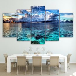 Stitch 5pcs/set 5d Diamond Embroidery Beach Seascape 3d Diamond Painting Cross Stitch Mosaic Pattern Square Rhinestone Decor triptych