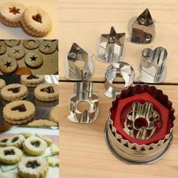 Baking Moulds 7Pcs Cookie Cutter Tools 3D Scenario Stainless Steel Set Gingerbread Cake Biscuit Mould Fondant