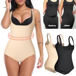 Women's Shapers Underbust Bodysuit Shapewear Women Seamless Full Body Shaper Slimming Waist Tummy Control Underwear Flat Belly Smooth Corset 230508