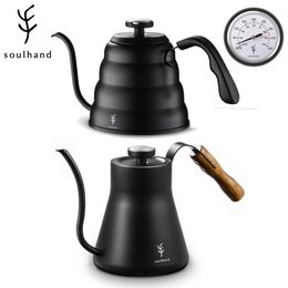 Tools SOULHAND 1.2L Gooseneck Pour Over Coffee Kettle with Thermometer Stainless Steel Coffee Pot Kettle Drip Kettle