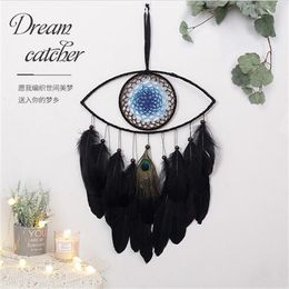 Evil Eye Dream Catcher For Bedroom With Lights Wall Hanging Dream Catchers Witch Dark Decor Gothic Wall Dreamcatchers Craft Gift GC2102