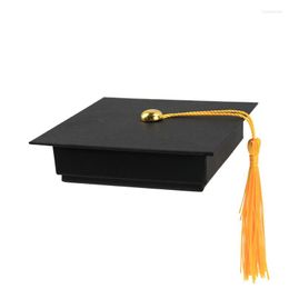 Gift Wrap 50pcs Doctorial Hat Hard Box Paper Candy Graduation Cap Shaped Packaging For S Supplies