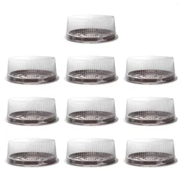 Gift Wrap 10 PCS Muffin Box Mini Cupcake Container Square Boxes Cake Stand Inch Plastic