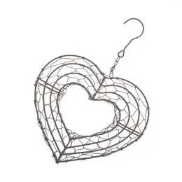 Decorative Flowers Heart Shaped Metal Hanging Planter Iron Wreaths Rustic Wire Farme Flower Pots Indoor Plants Frame Succulent Holder Star