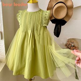 Girls Dresses Bear Leader Toddler Girl Elegant Dress Princess Mesh Dress for Kids Girl Summer Clothes Vestidos Para Children Clothes 230506