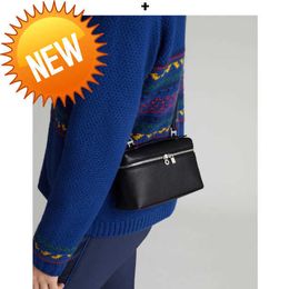 Loro Piano L19 Layer Lunch Bag Top Cowhide Handbag Simple Fashionable One Shoulder Crossbody Makeup Bag