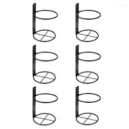 Jewellery Pouches Wine Wall Holder 6 Pack Mounted Rack Metal Bottle Display For Storage Theme Decor