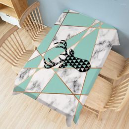 Table Cloth Rectangular Dining Tablecloth Elk Printed Party Cover Mat Clothes Waterproof Anti-scalding Anti-oil Home Decor 0009