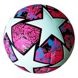 Balls JANYGM Soccer Balls Size 5 Professional Red PU Material Wear-resistant Match Footballs Training League Stitch bola de futebol 230508
